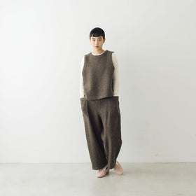āta 圧縮ウールパンツ ブラウン