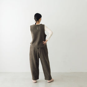 āta 圧縮ウールパンツ ブラウン