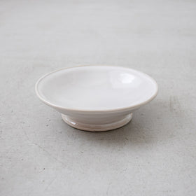 河合竜彦 白釉 玉縁皿