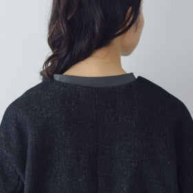 MAGALI ウールリネンヘリンボン ミディアムジャケット