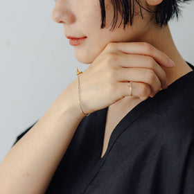 曉 ater K18YG × karen silver bracelet