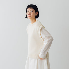 【SALE】 くらすこと コットンニットベスト