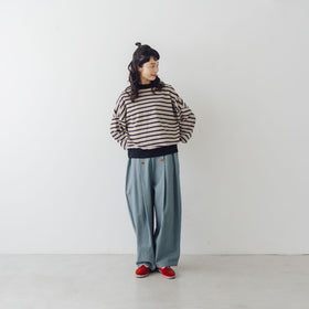 MAGALI コットンリネンオーバーダイ マリンパンツ