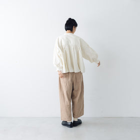 UNIVERSAL TISSU 親子コーデュロイ シャーリングブラウス