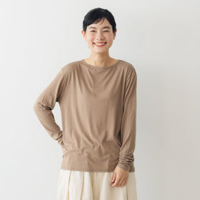 【SALE】 me. flow cotton silk ロングスリーブT