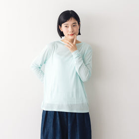 me. flow cotton silk ロングスリーブT
