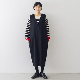 atelier naruse コットンウールヘリンボーン ジャンパースカート