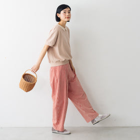 atelier naruse コットンタックパンツ
