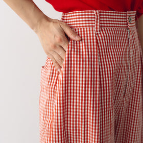 atelier naruse コットンタックパンツ