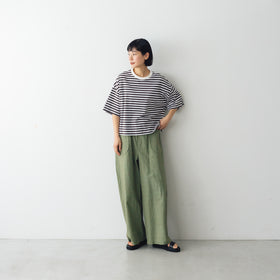 atelier naruse コットンボーダーカットソー(半袖)