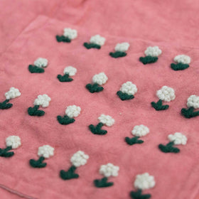 pot and tea リネン小花刺繍バッグ