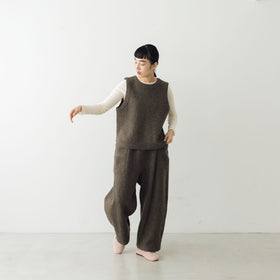 āta  圧縮ウールベスト ブラウン