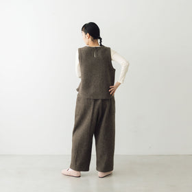 āta  圧縮ウールパンツ ブラウン