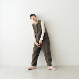 āta  圧縮ウールパンツ ブラウン