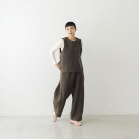 āta  圧縮ウールベスト ブラウン