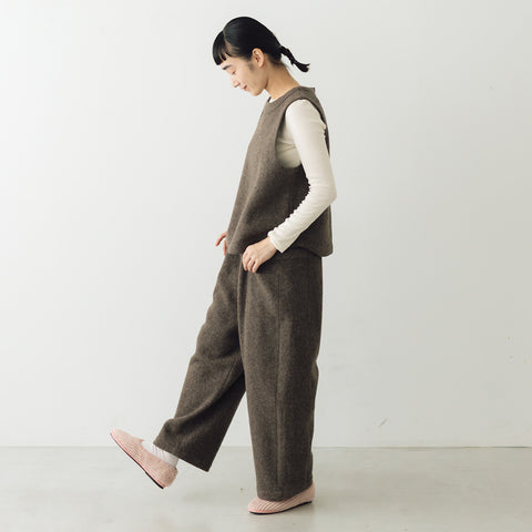 āta  圧縮ウールパンツ ブラウン