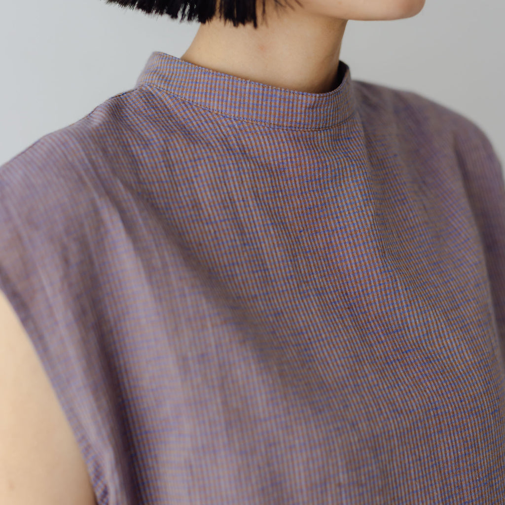 Atelier d’antan Pigott コットンリネン スリーブレスシャツ