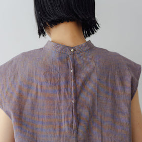 Atelier d’antan Pigott コットンリネン スリーブレスシャツ
