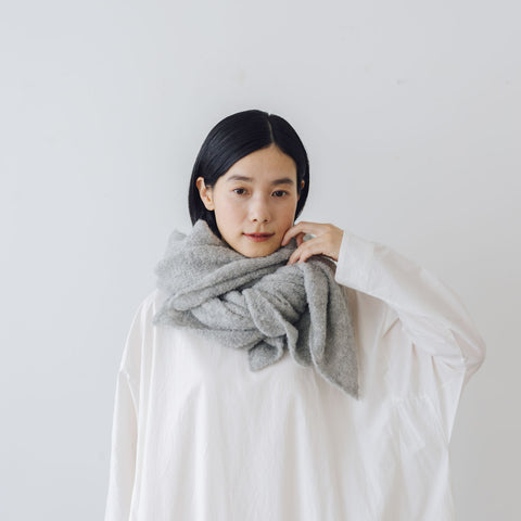 yourwear アルパカループストール ライトグレー