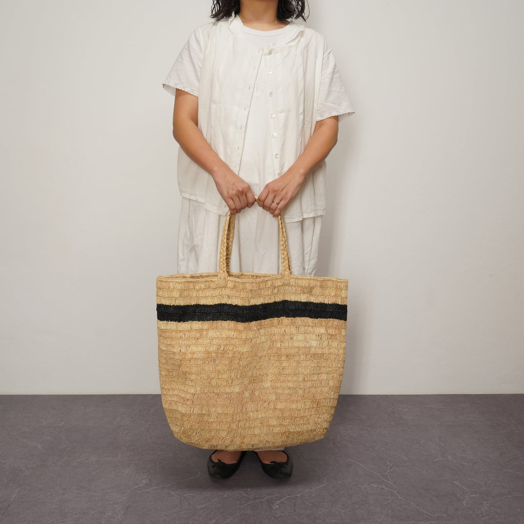 AMPIANA Line tote bag Color line ブラック［期間限定販売］