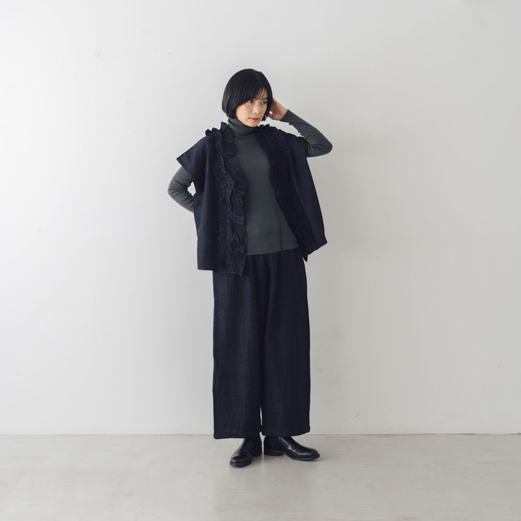 BUNON ワイドパンツ ウールワッフル