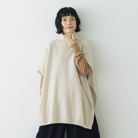 evam eva ウールポンチョ アイボリー