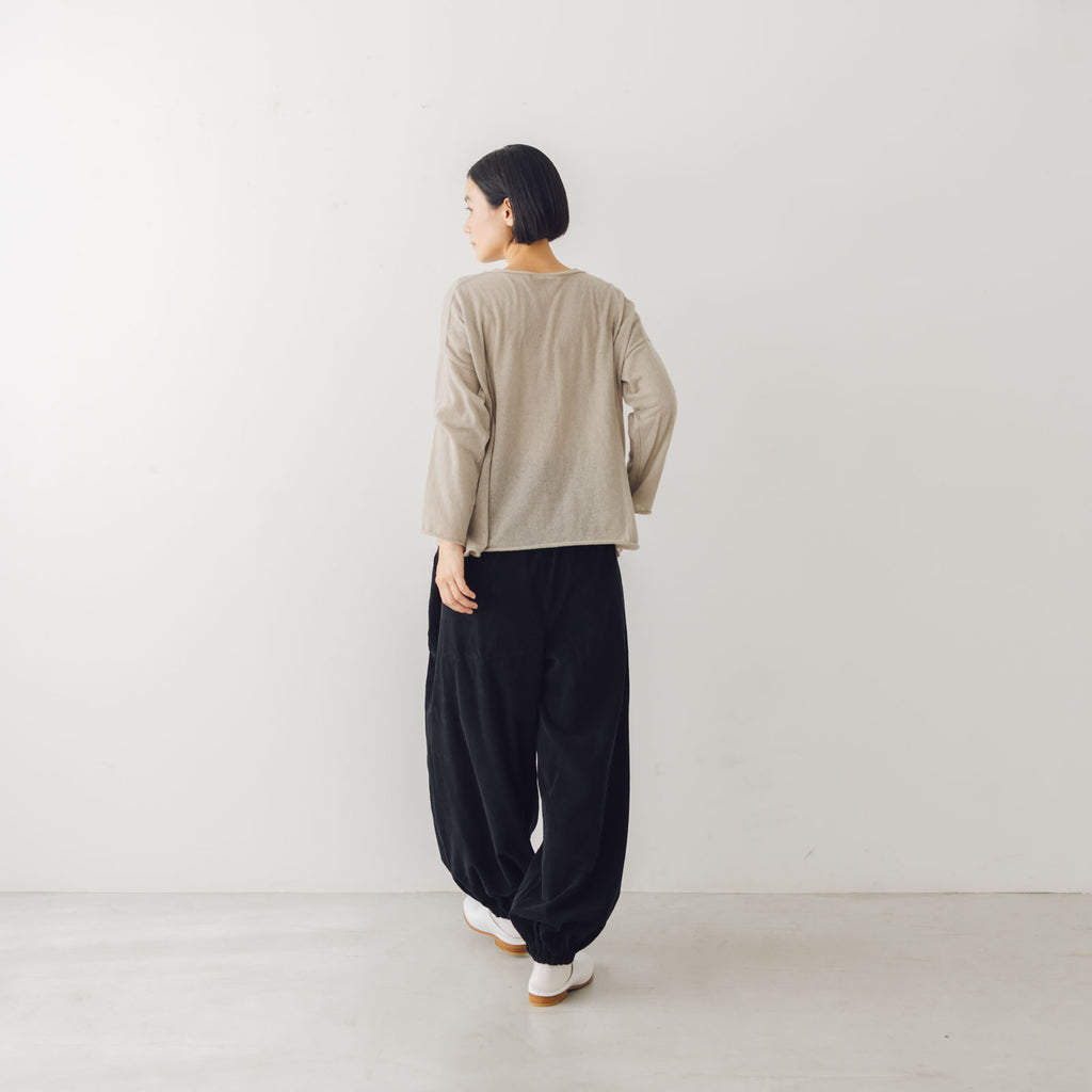 evam eva ウールカシミア ボートネックプルオーバー