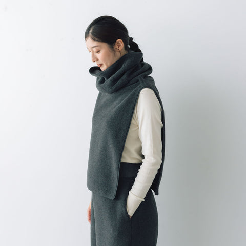 ALWEL フリース ハイネックゲイター チャコールグレー