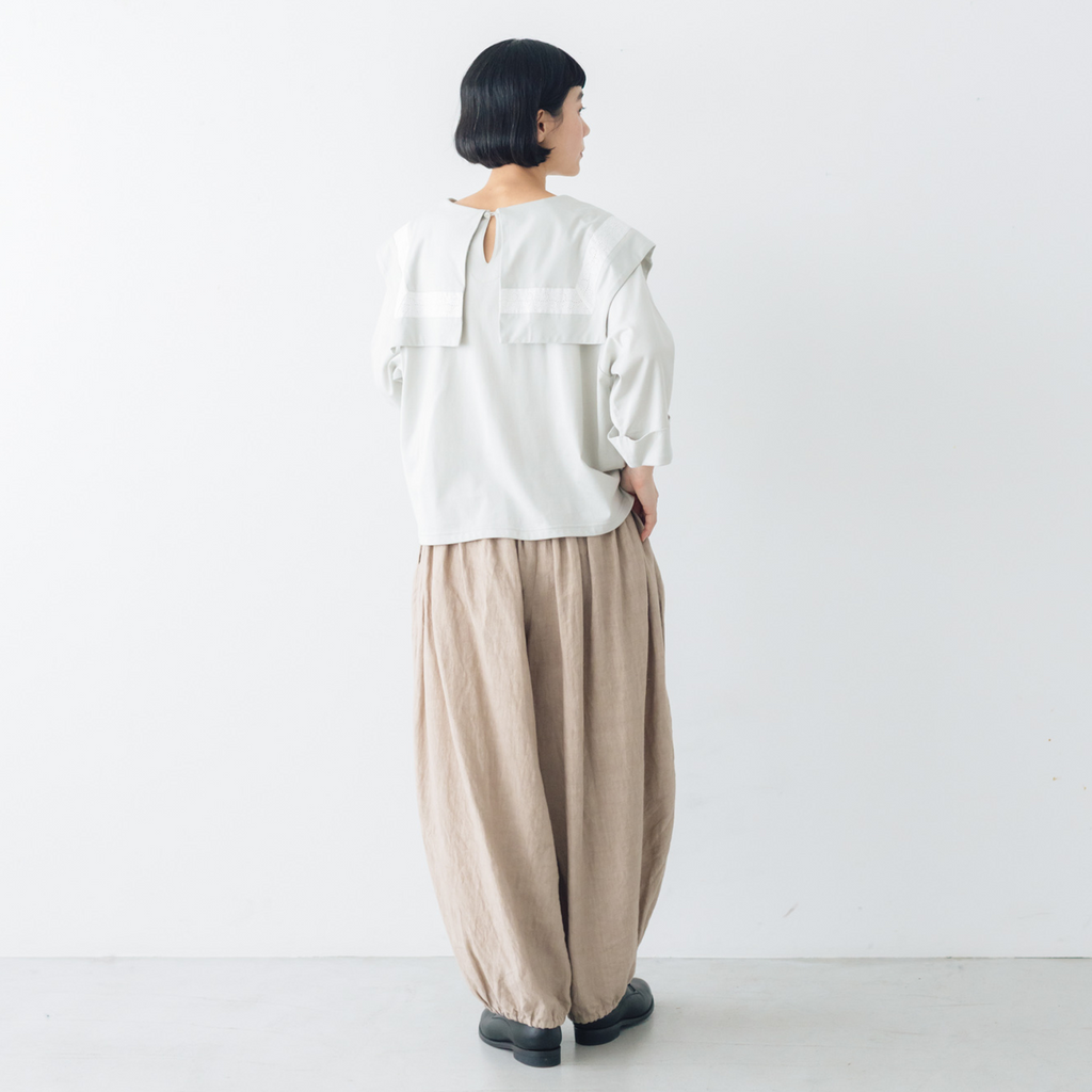 Gauze# アメリ セーラーカラーレースプルオーバー