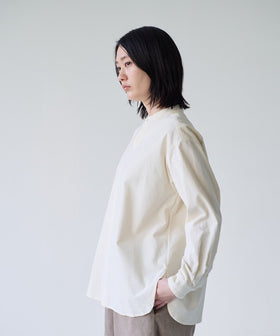 fruits of life コーデュロイバンドカラーシャツ［期間限定販売］