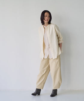 fruits of life コーデュロイバンドカラーシャツ［期間限定販売］