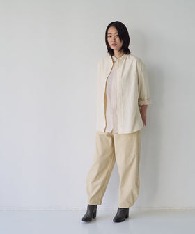 fruits of life コーデュロイバンドカラーシャツ［期間限定販売］