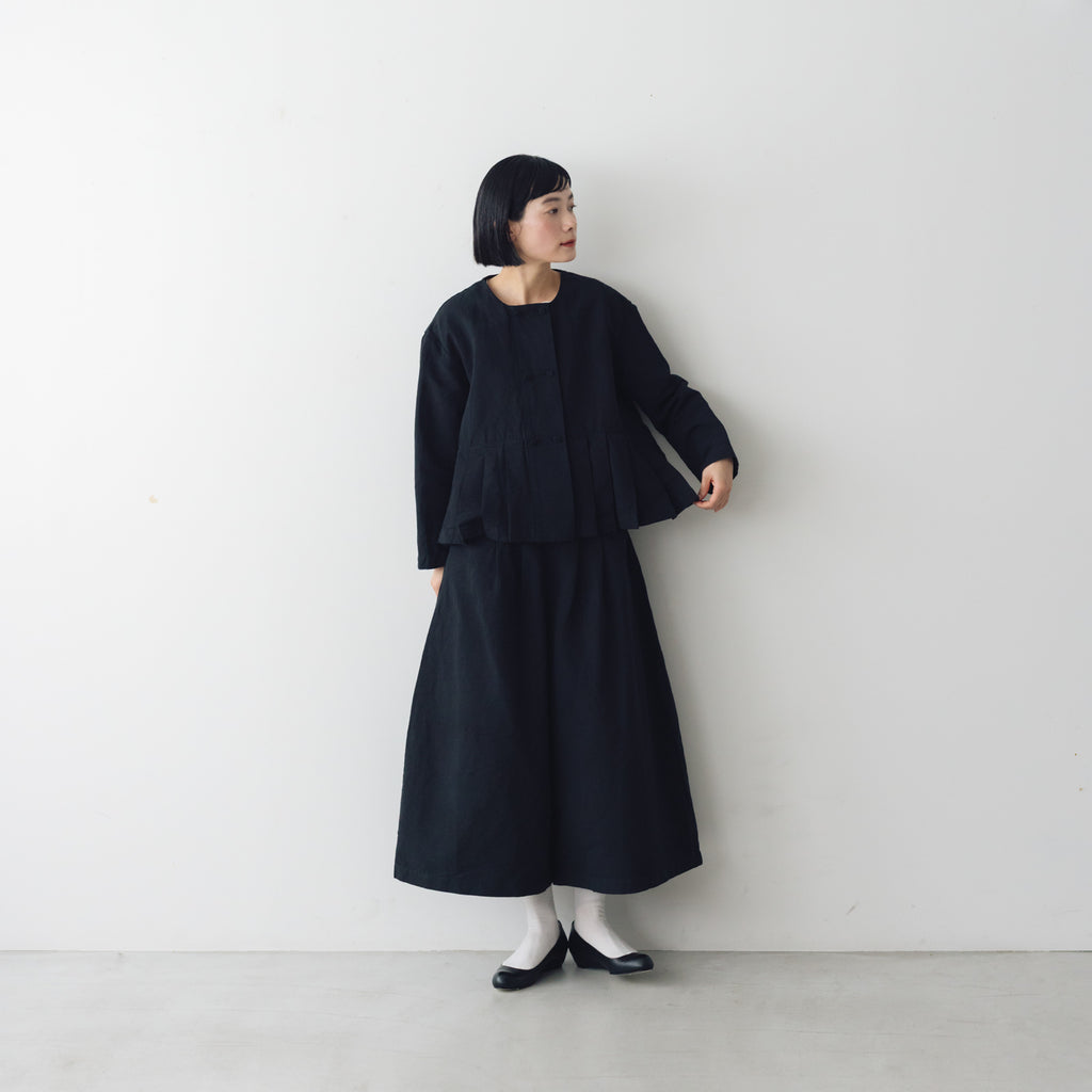 MAGALI ハイカウントコットンリネン ダブルボタンジャケット