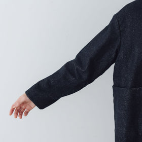 MAGALI ウールリネンヘリンボン ミディアムジャケット