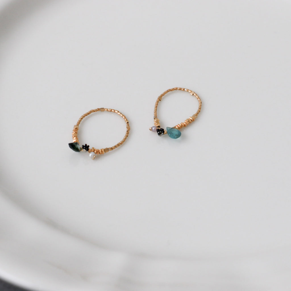 曉 ater tourmaline ring ブルー