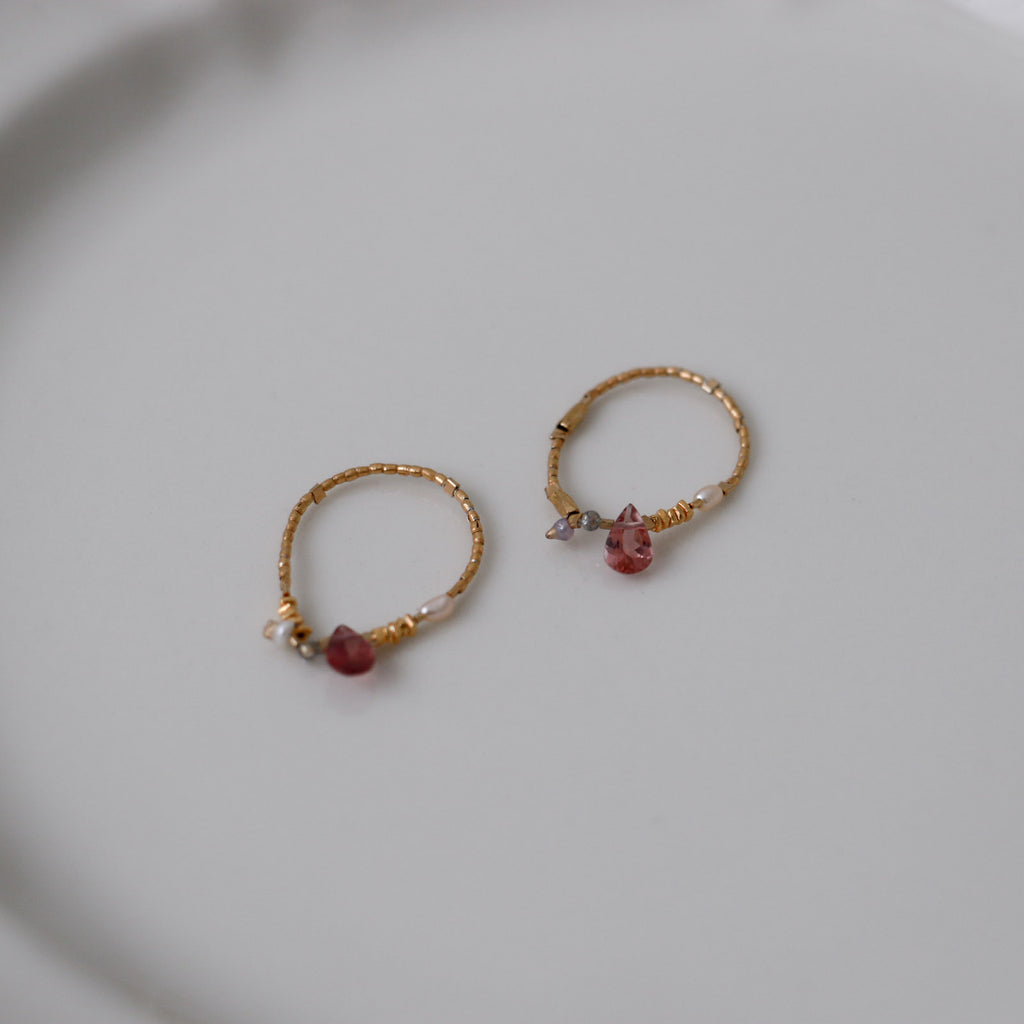 曉 ater tourmaline ring ピンク