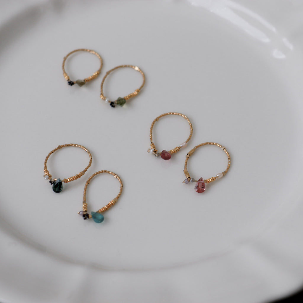 曉 ater tourmaline ring グリーン