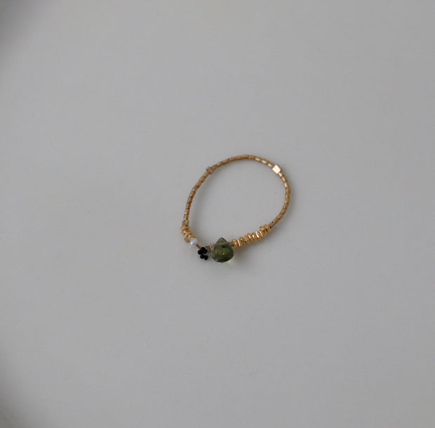 曉 ater tourmaline ring グリーン