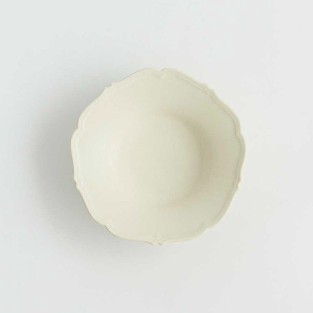 Awabi ware 輪花中深皿