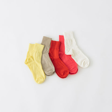 【SALE】 くらすこと さらっとなめらかリネンソックス