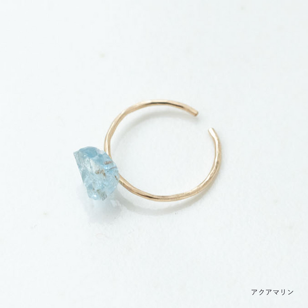 くらすこと わたしのお守り 天然石のひと粒イヤーカフ