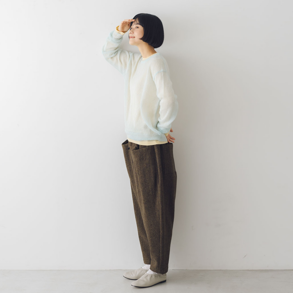 くらすこと 色を楽しむ、薄手のモヘヤニット