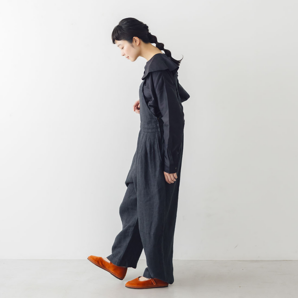 くらすこと リネン起毛のゆったりサロペット