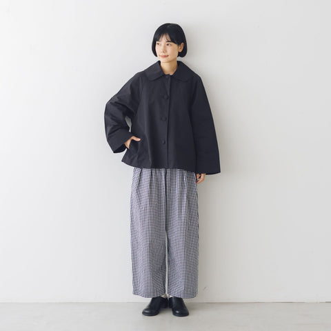 くらすこと ＋to クラシカルなコットンナイロンショートコート　［予約／12月中旬お届け予定］