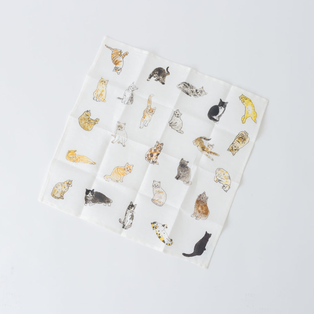 fog linen work isabelle boinot ハンカチ　猫たち/犬たち/鳥たち
