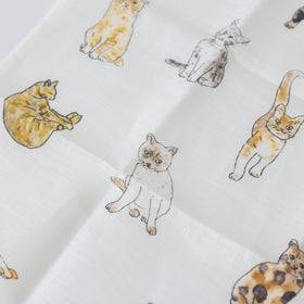 fog linen work isabelle boinot ハンカチ　猫たち/犬たち/鳥たち