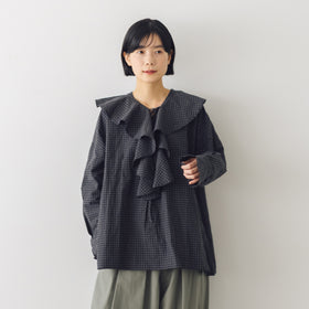 ROBE de PEAU 2wayフリルカラーブラウス
