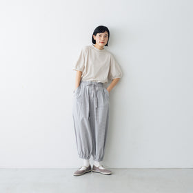 MAGALI コットン天竺 ギャザースリーブカットソー