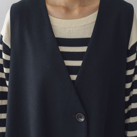 atelier naruse コットンウールヘリンボーン ジャンパースカート