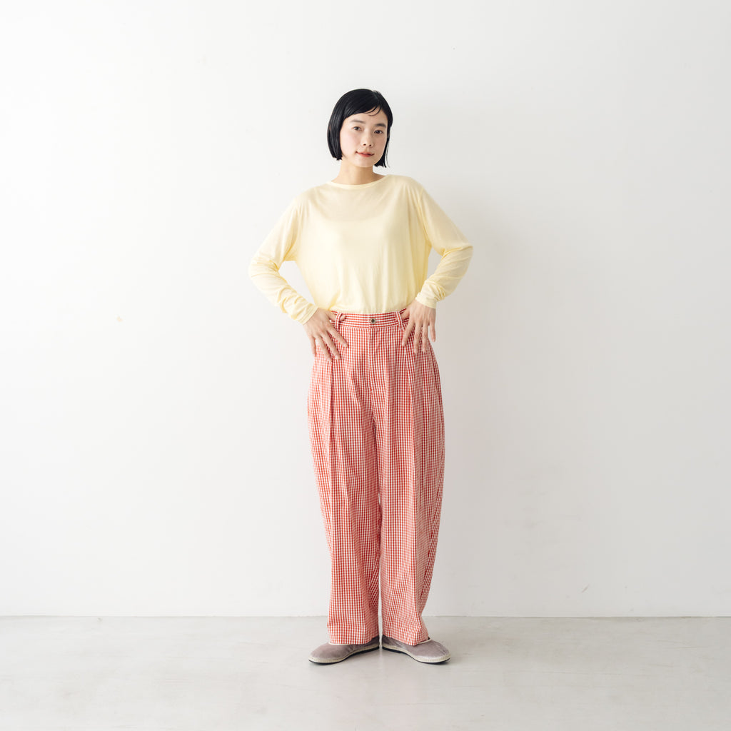 atelier naruse コットンタックパンツ